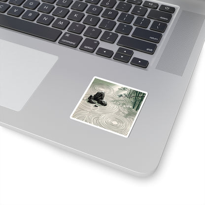 Calm Rock Garden Sticker - Ukiyo E Inspired Zen
