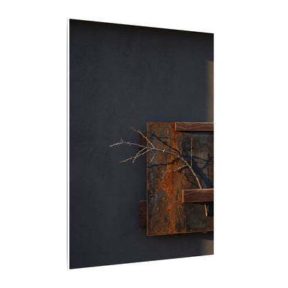 Ma Rust Patina Canvas Art - Dark Japandi Dark Texture