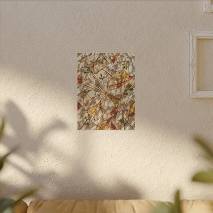 Resilient Paper Fold Canvas Art - Gold Repair Kintsugi