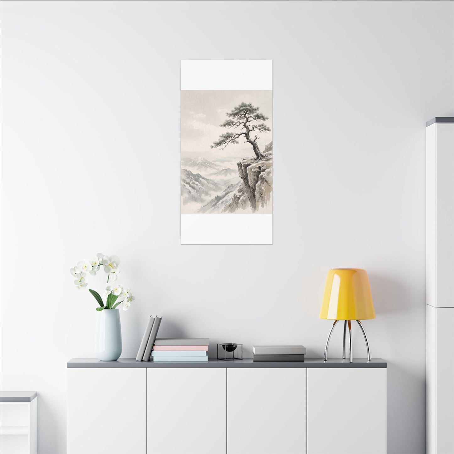 Seijaku Pine Tree Canvas Art - Japandi Japanese Pattern