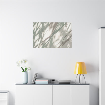 Japandi Shadow Play in Dappled | Japanese Pattern Canvas Art