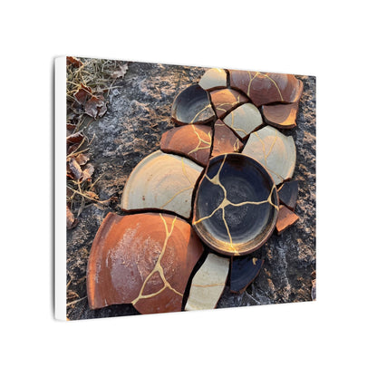 Winter Broken Pottery Gold Vein Canvas Art | Beautiful Decor