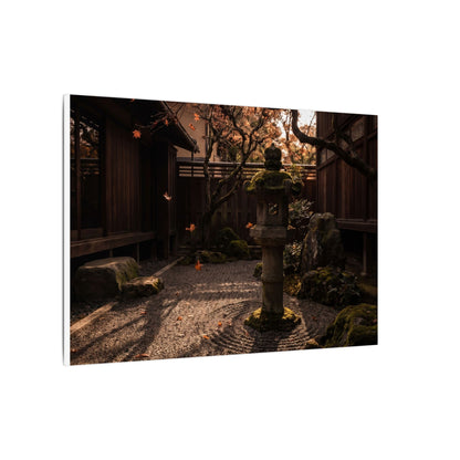 Seijaku Stone Lantern Canvas Art - Dark Japandi Shadow Zen