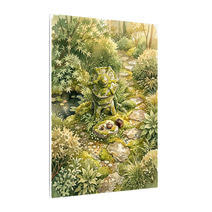 Datsuzoku Stone Lantern Canvas Art - Japandi Watercolor