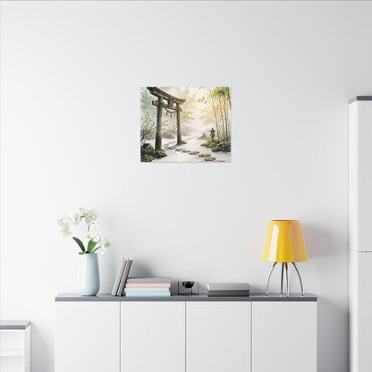 Peaceful Torii Gate Canvas Art - Karesansui Zen