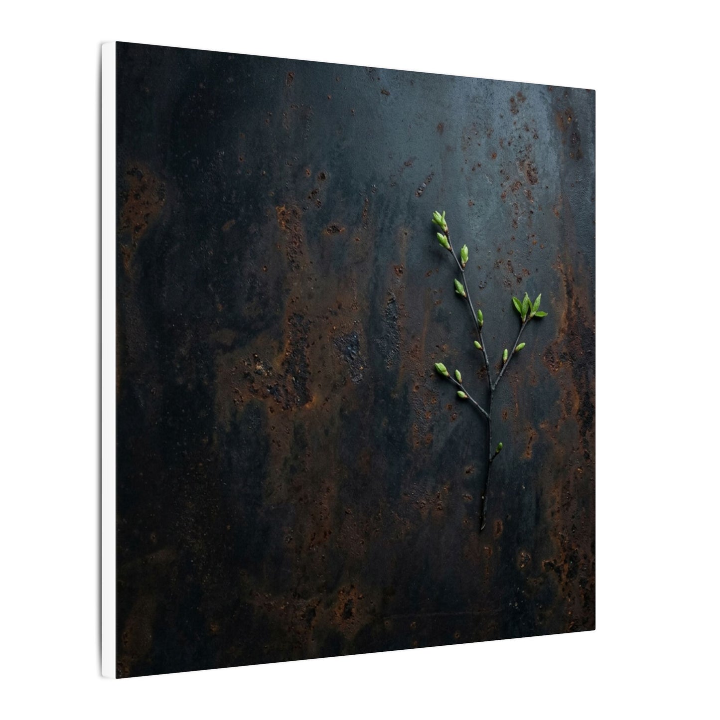 Rust Patina Moody Minimal Canvas Art | Moody Dark Japandi Art