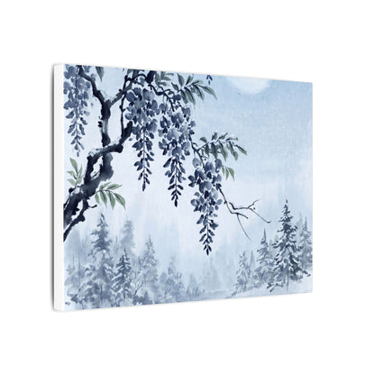 Seijaku Wisteria Canvas Art - Zen Sumi E