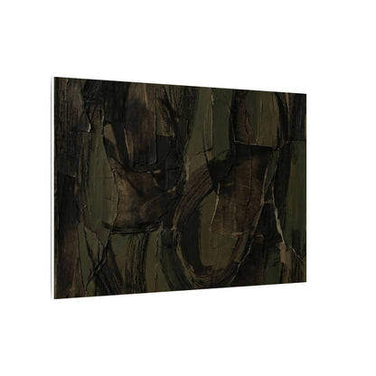 Mixed Media Dark Japandi Textured Canvas Art