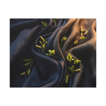 Spring Silk Drape Moody Minimal Canvas Art | Luxurious Decor