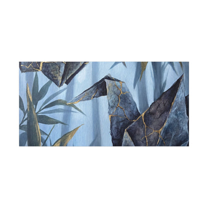Paper Fold Canvas Art | Summer Kintsugi Crackle Gold Art
