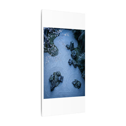 Contemplative Cherry Blossom Canvas Art - Karesansui Zen
