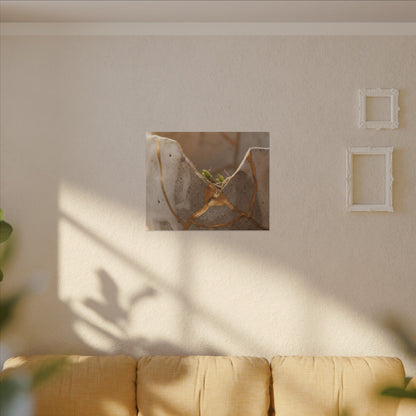Golden Hour Broken Pottery Canvas Art - Japandi Kanso