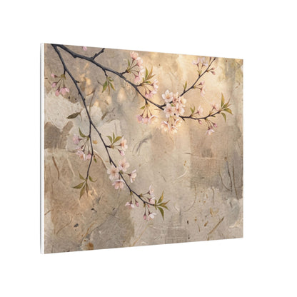 Summer Cherry Blossom Texture Canvas Art | Neutral Decor