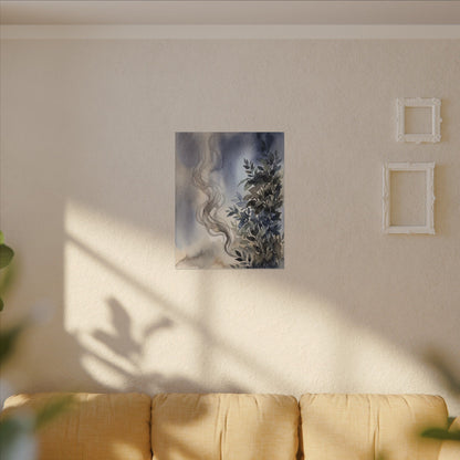 Incense Smoke Summer Canvas Art | Japandi Cozy Design