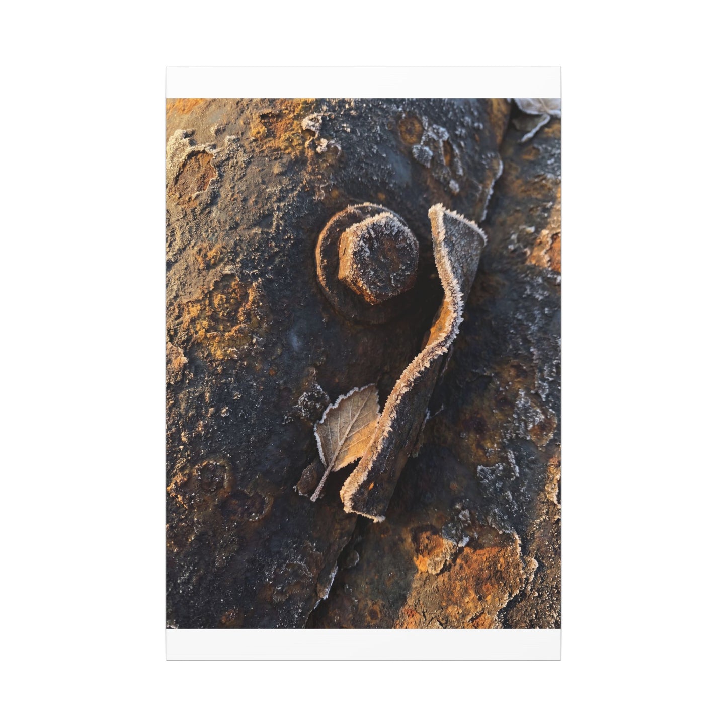 Moody Rust Patina Canvas Art - Moody Minimal Dark Japandi