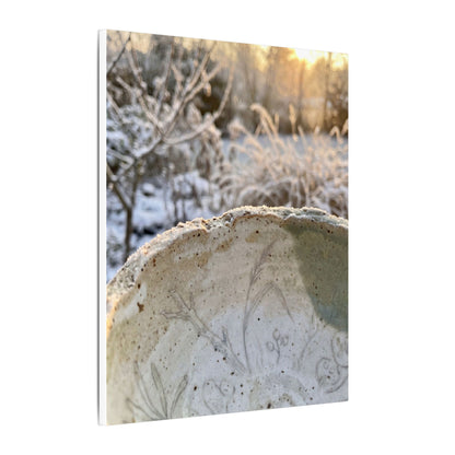 Ceramic Bowl Canvas Art | Winter Japandi Minimal Line Art