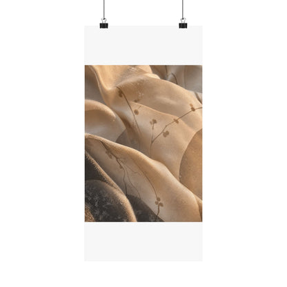 Silk Drape Winter Wall Art Print | Japandi Cozy Design