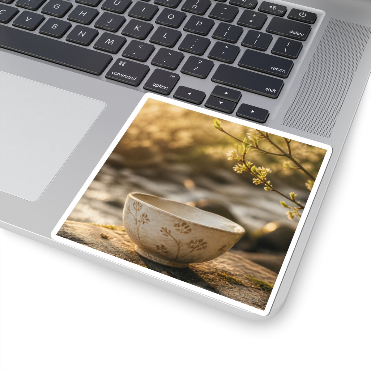 Ceramic Bowl Spring Sticker | Japandi Cozy Design