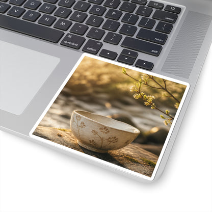 Ceramic Bowl Spring Sticker | Japandi Cozy Design