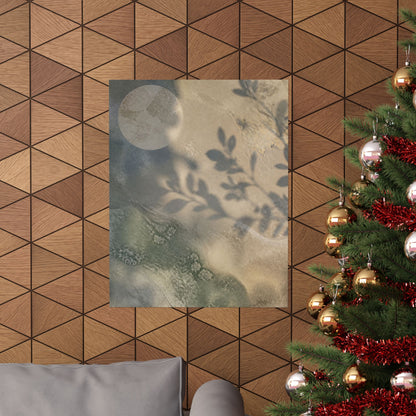 Winter Shadow Play Texture Wall Art Print | Cozy Decor