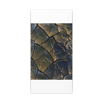 Winter Cracked Earth Moody Minimal Canvas Art | Atmospheric Decor