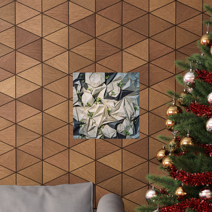 Paper Fold Gold Vein Wall Art Print | Resilient Kintsugi Art
