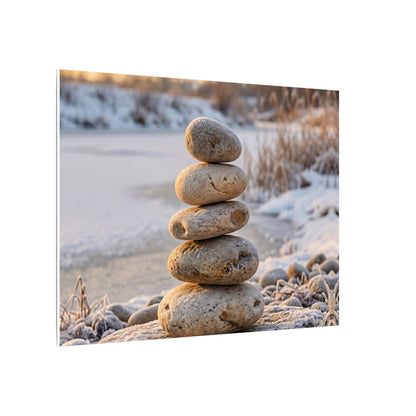 Ma River Stones Canvas Art - Japandi Japanese Pattern