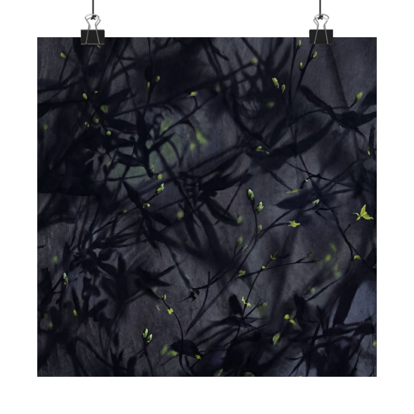 Atmospheric Shadow Play Wall Art Print - Shadow Zen Dark Japandi