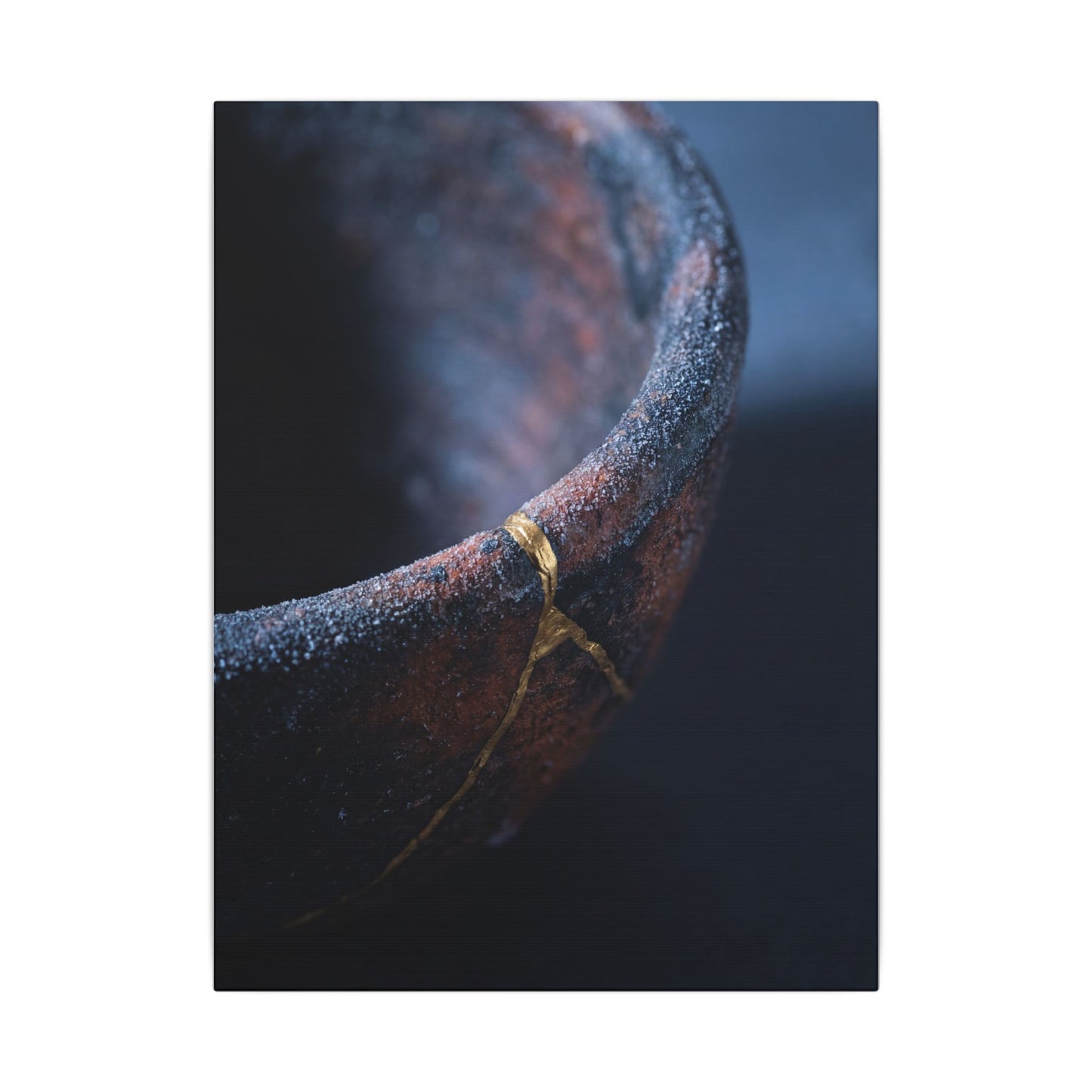 Artful Ceramic Bowl Canvas Art - Broken Beauty Kintsugi