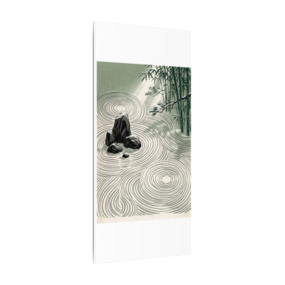 Shibui Rock Garden Canvas Art - Zen Ukiyo E Inspired