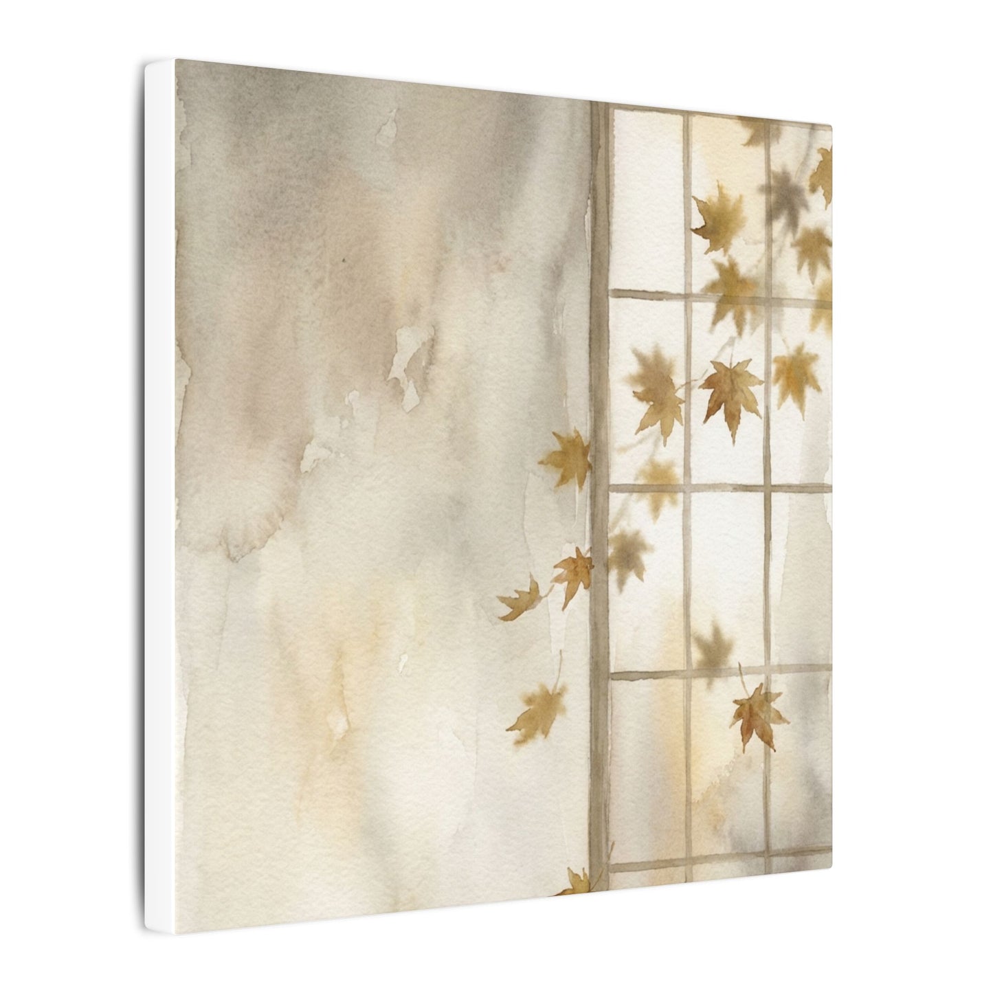 Warm Shoji Screen Canvas Art - Watercolor Japandi
