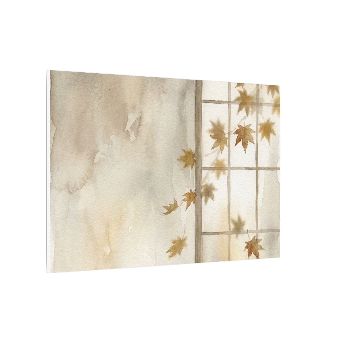 Warm Shoji Screen Canvas Art - Watercolor Japandi