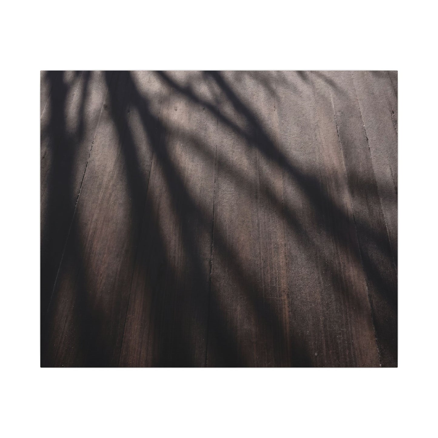 Dark Japandi Shadow Play in Dawn | Moody Minimal Canvas Art