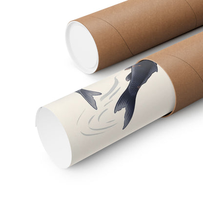 Calm Koi Pond Wall Art Print - Ukiyo E Inspired Zen
