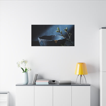 Sophisticated Ceramic Bowl Canvas Art - Shadow Zen Dark Japandi