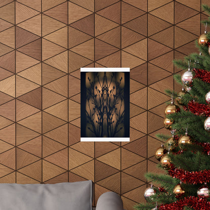 Golden Hour Shadow Play Wall Art Print - Dark Japandi Seijaku