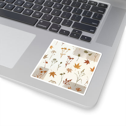 Dried Flowers Autumn Sticker | Japandi Warm Design