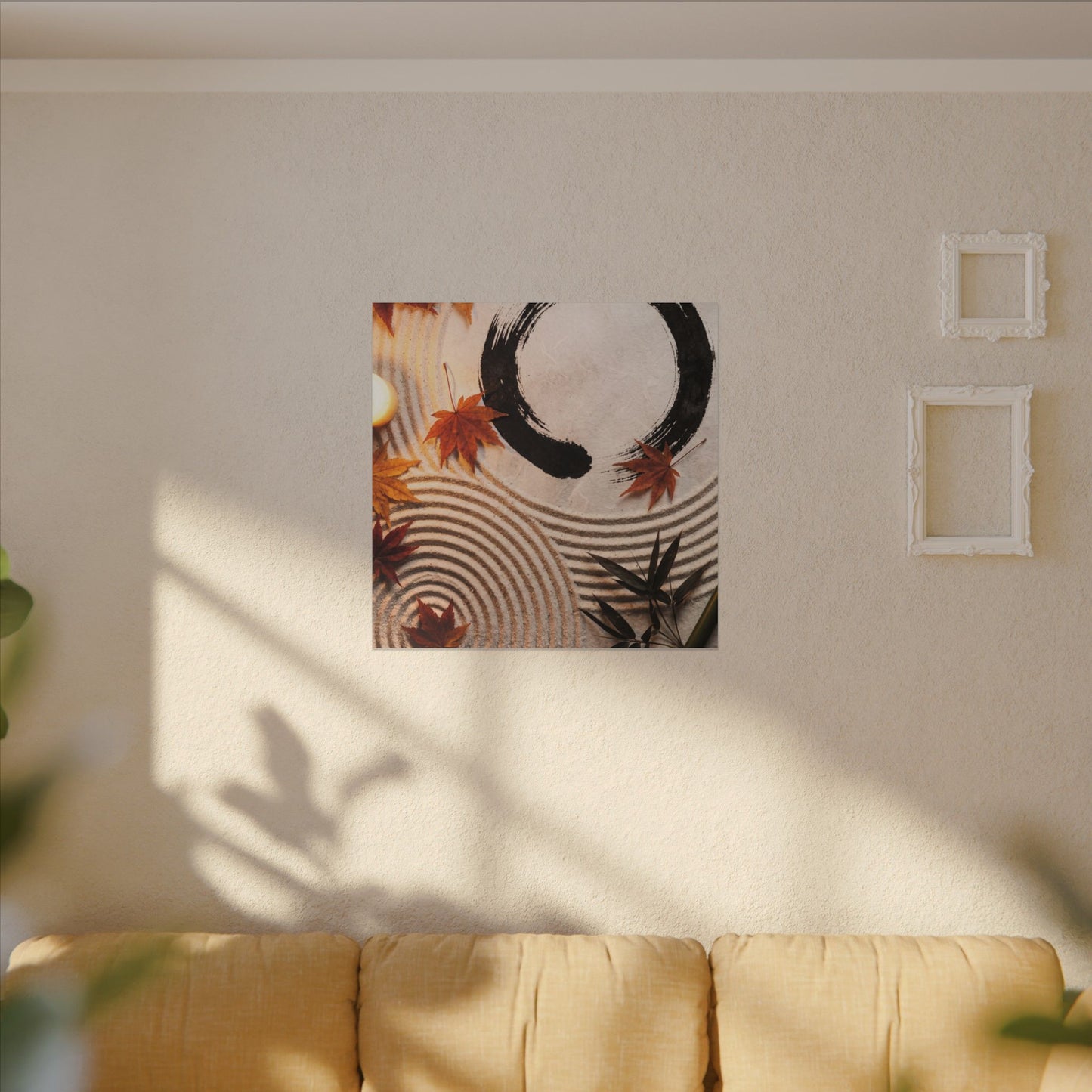 Tranquil Rock Garden Canvas Art - Enso Zen
