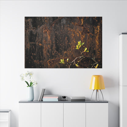 Golden Hour Rust Patina Canvas Art - Dark Japandi Fukinsei