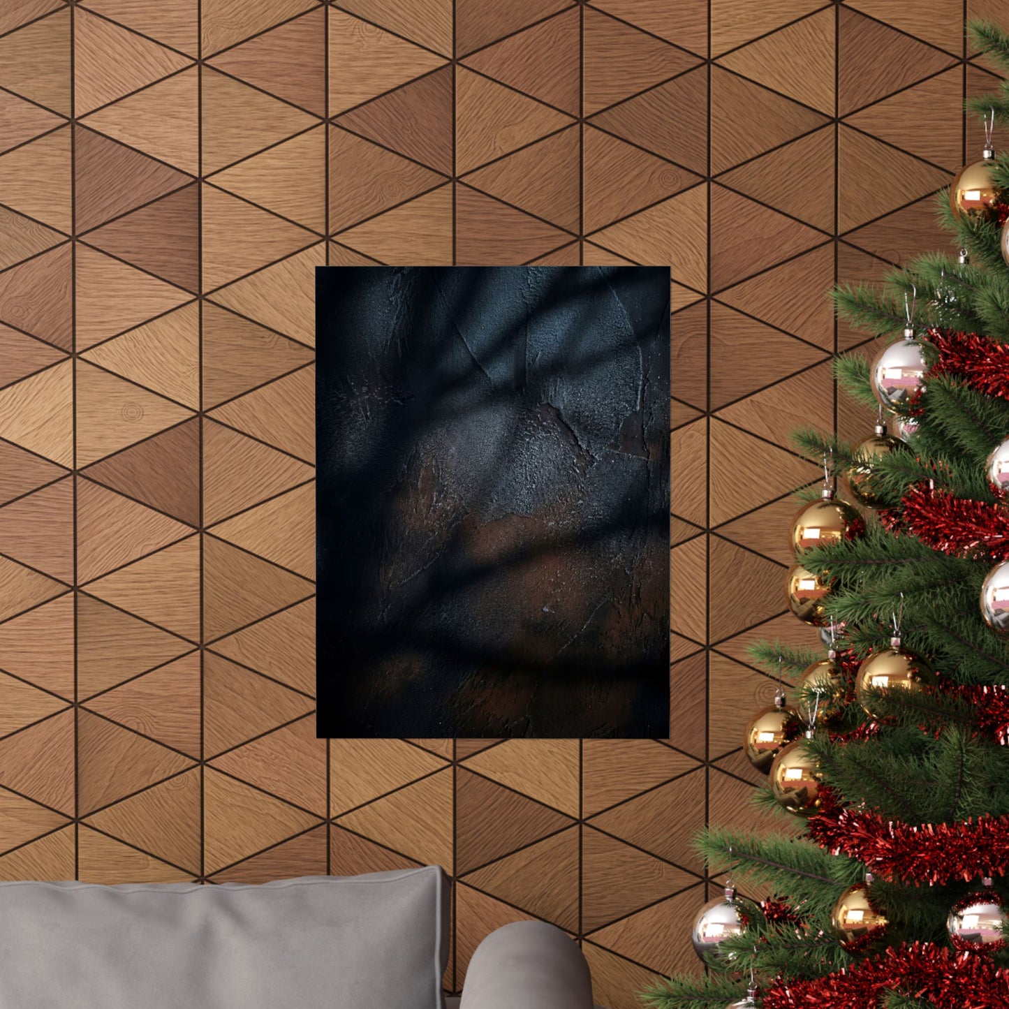 Shadow Play Wall Art Print | Winter Dark Japandi Moody Minimal Art