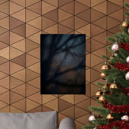 Shadow Play Wall Art Print | Winter Dark Japandi Moody Minimal Art