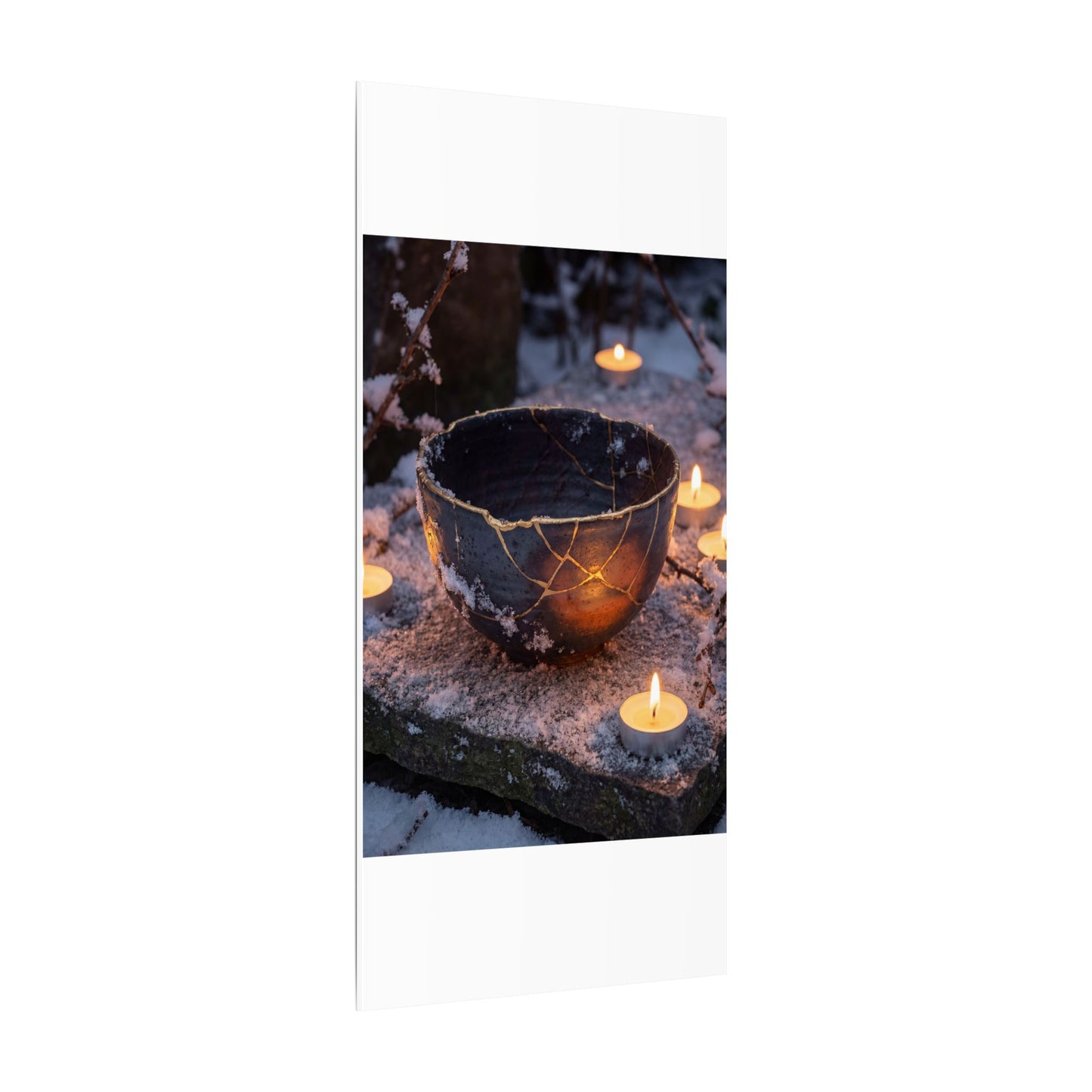 Ceramic Bowl Gold Repair Canvas Art | Beautiful Kintsugi Art