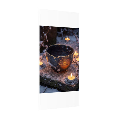 Ceramic Bowl Gold Repair Canvas Art | Beautiful Kintsugi Art