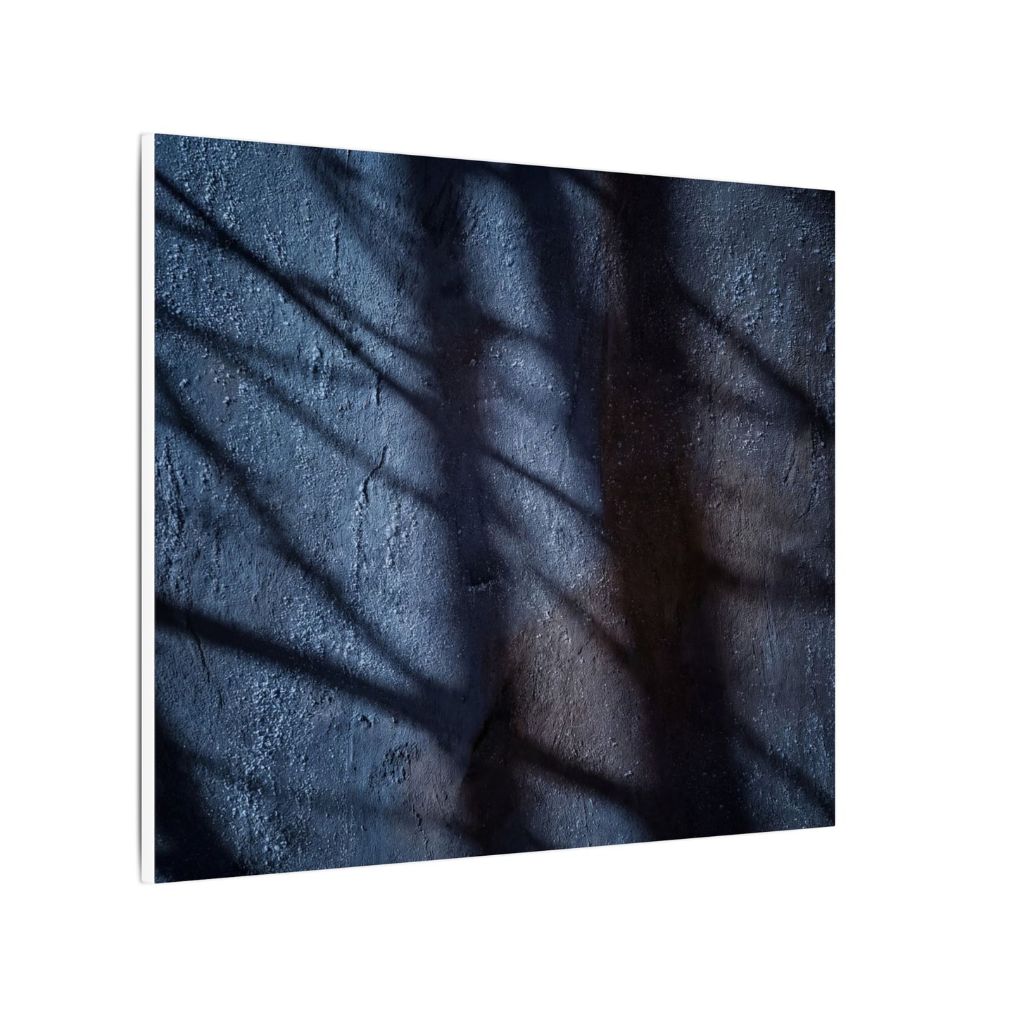 Dark Japandi Shadow Play in Moonlight | Moody Minimal Canvas Art