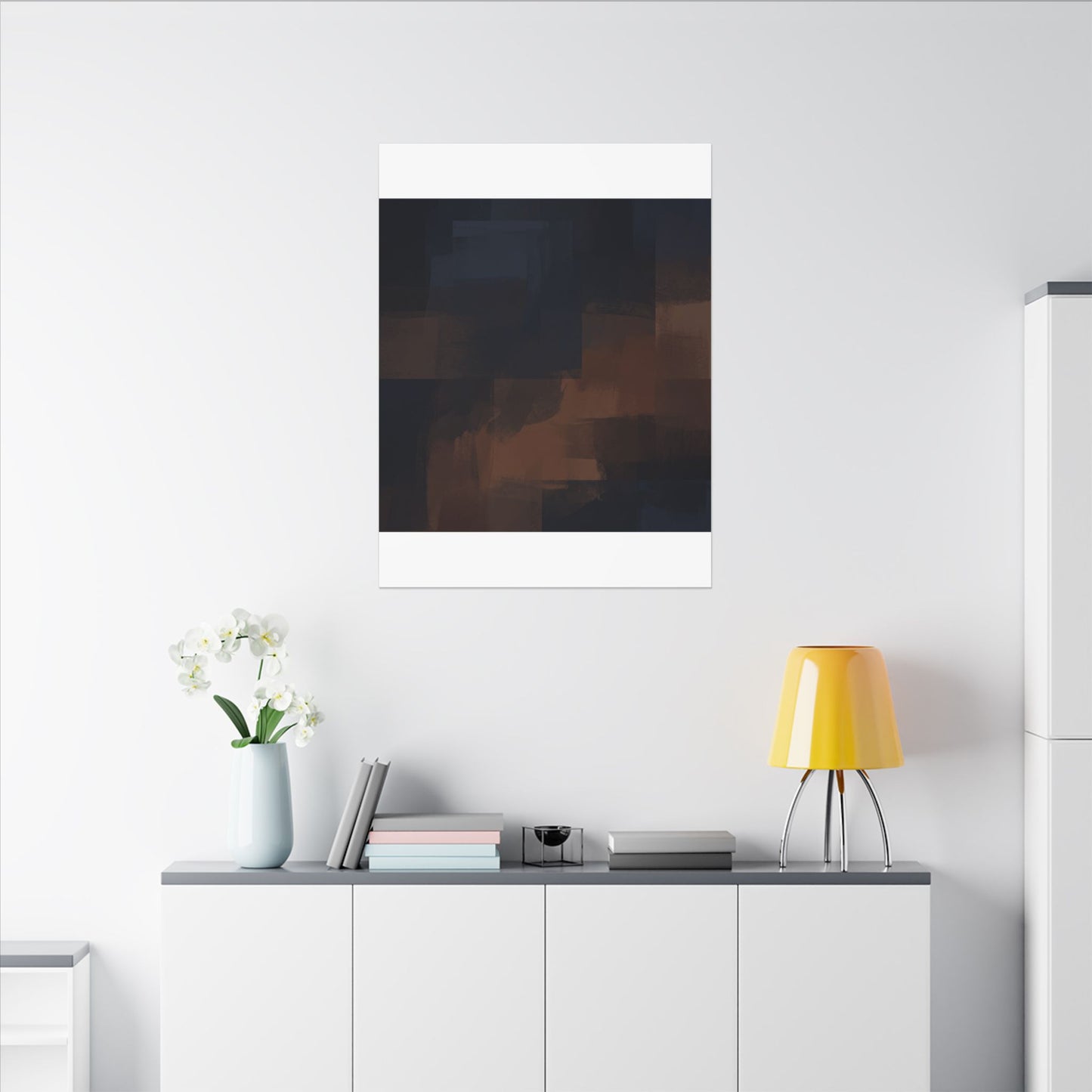 Wabi-sabi Minimal-line Japandi Charcoal Canvas Art