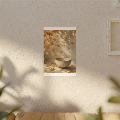 Japandi Ceramic Bowl in Dappled | Watercolor Canvas Art