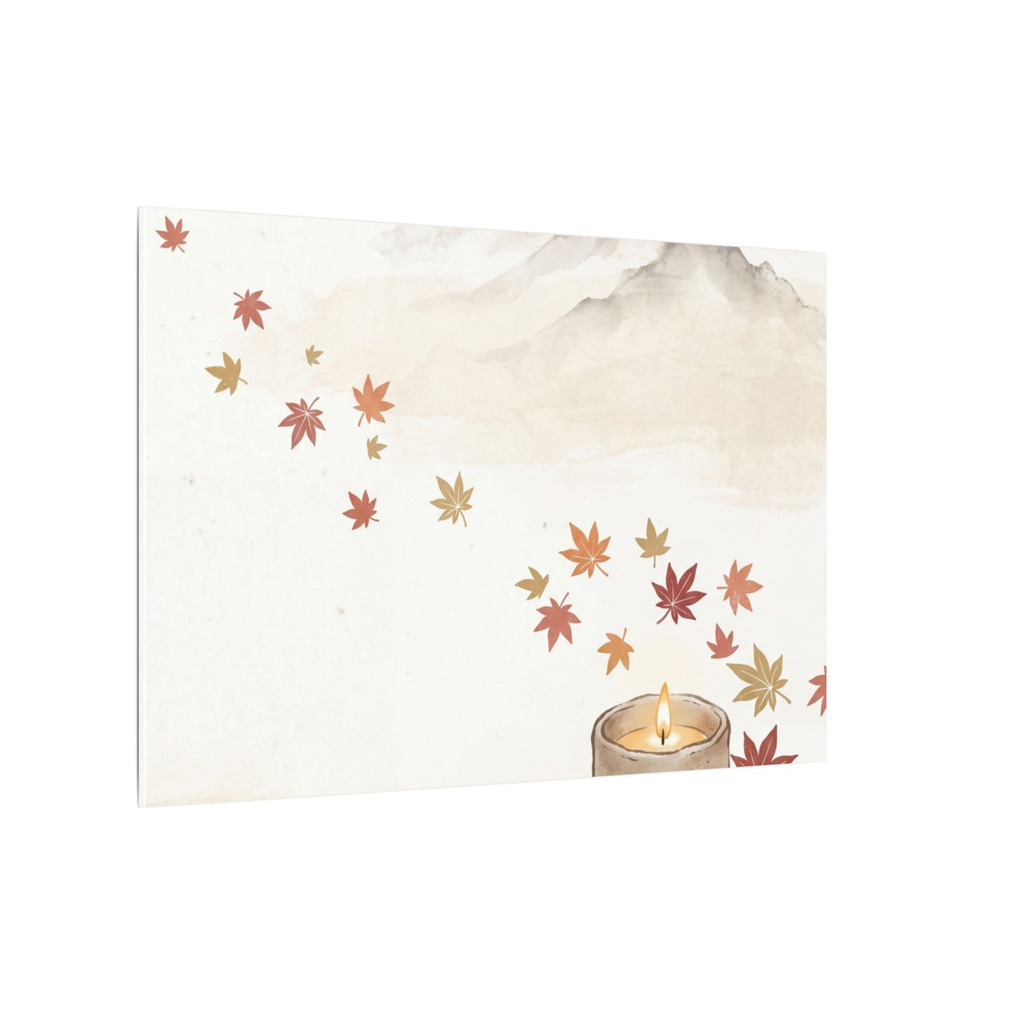Earthy Mountain Mist Canvas Art - Japanese Pattern Japandi