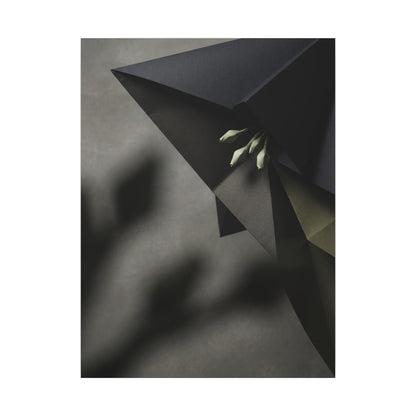Paper Fold Moody Minimal Canvas Art | Luxurious Dark Japandi Art