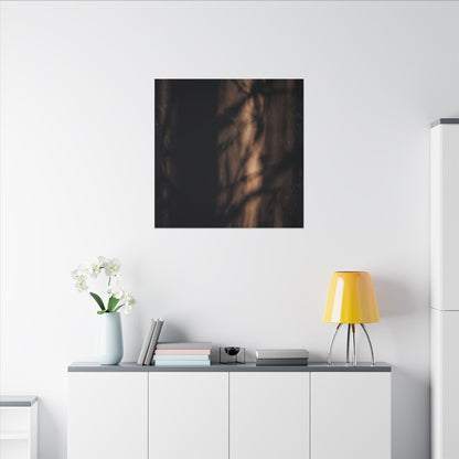 Winter Shadow Play Moody Minimal Canvas Art | Luxurious Decor