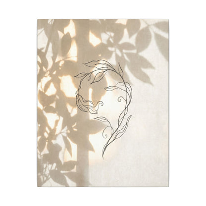 Warm Shoji Screen Canvas Art - Minimal Line Japandi